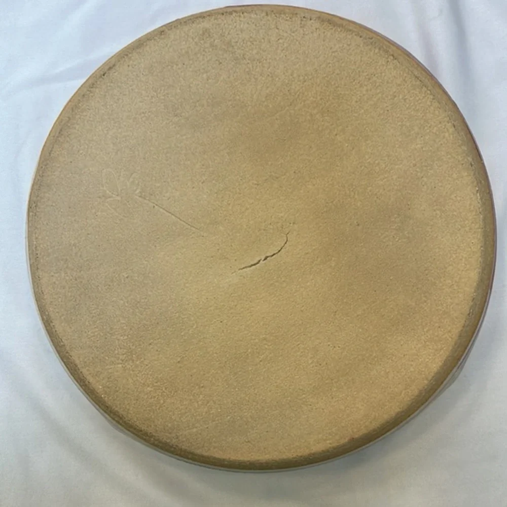 Handmade Pottery Chip and attached Dip Bowl